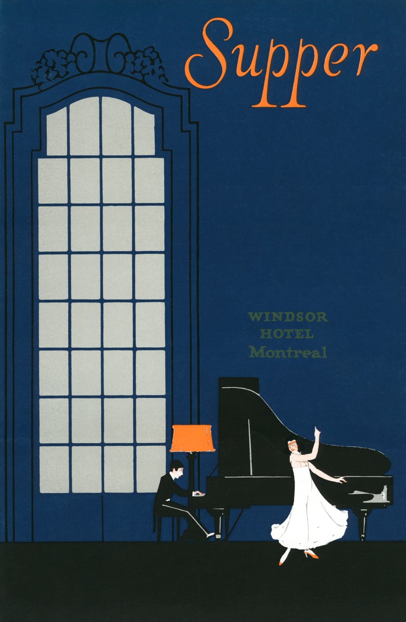 Vintage Menu z Windsor Hotel w Montrealu autorstwa American School