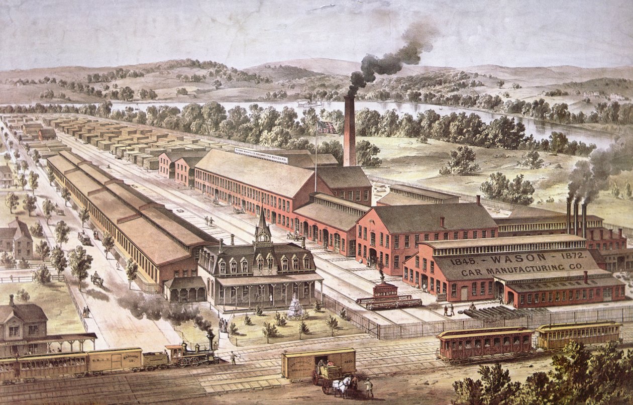 Wason Railroad Car Manufacturers, Springfield, Massachusetts autorstwa American School