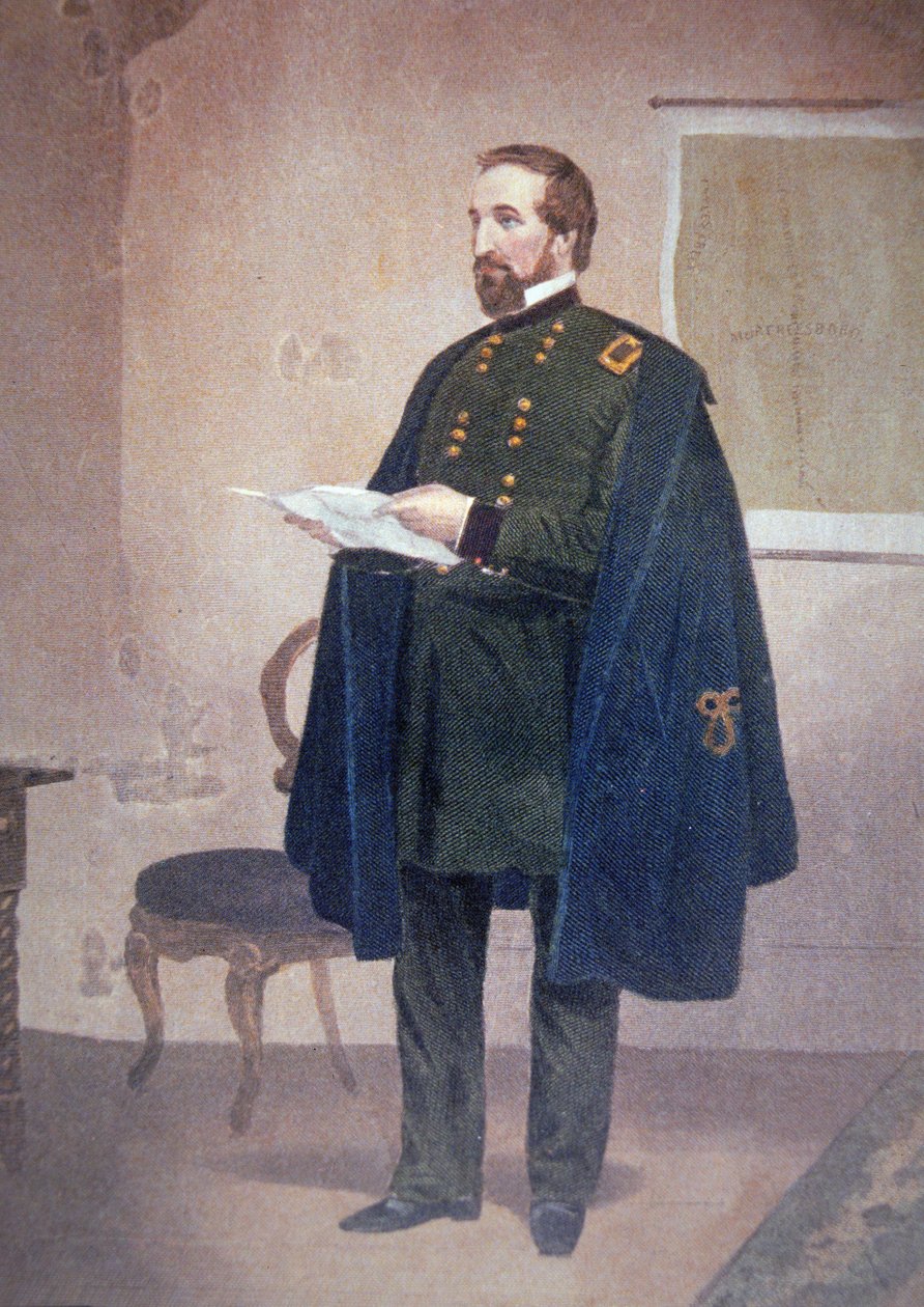 William Starke Rosencrans (1819-98) (kolor lito) autorstwa American School