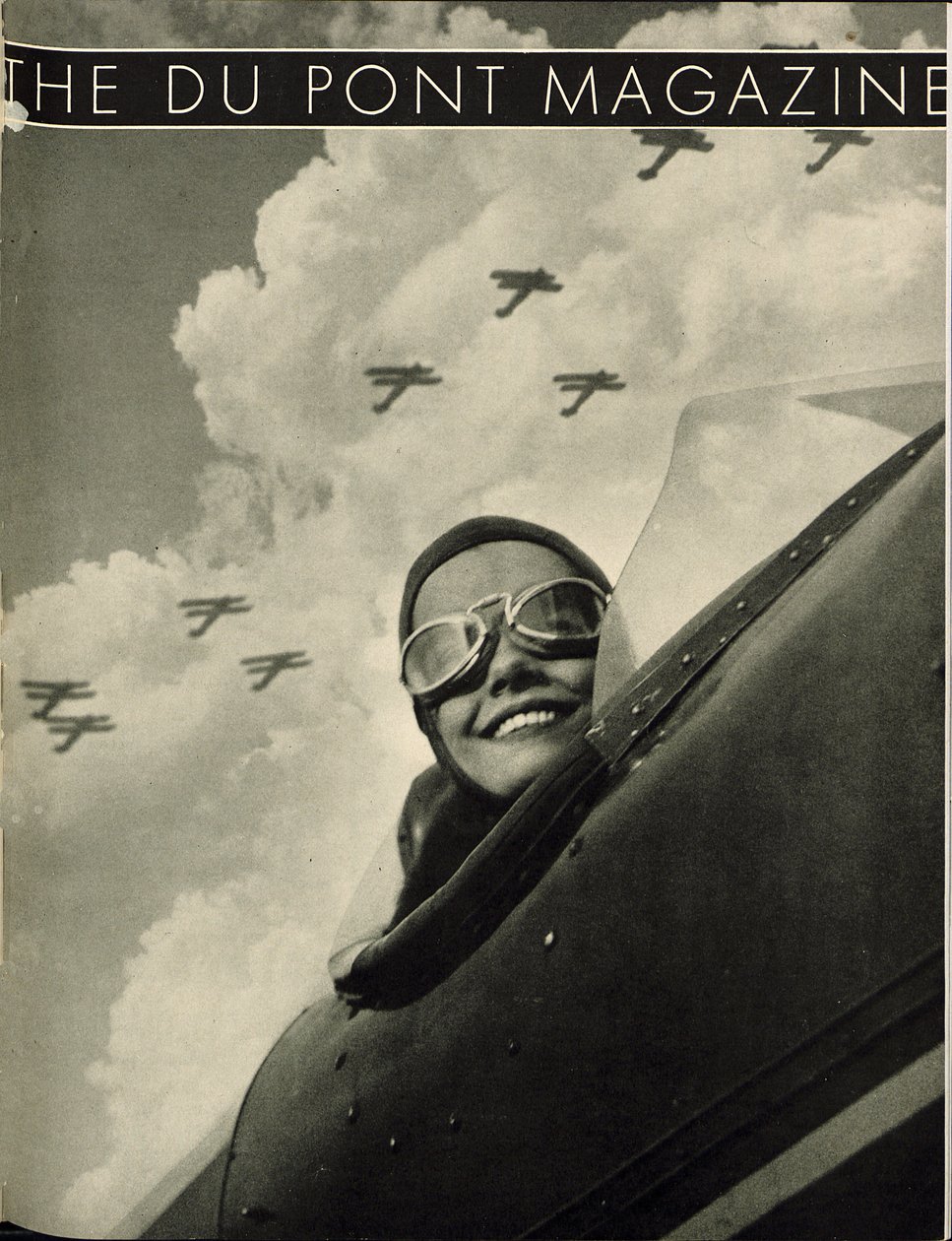 Wings Aloft, przednia okładka magazynu DuPont, maj 1934 autorstwa American School