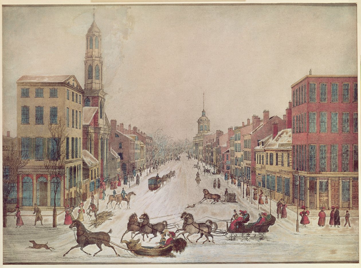 Zima na Wall Street, 1834 autorstwa American School