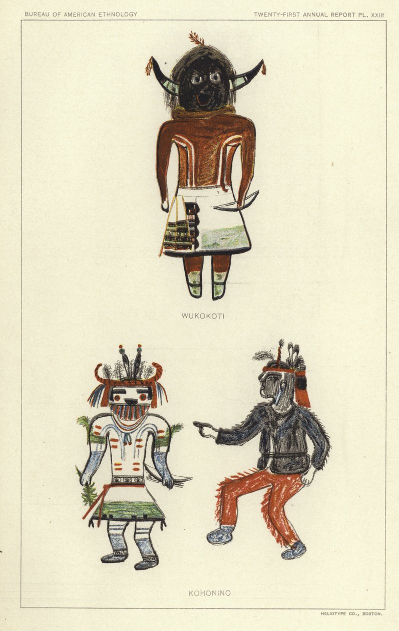 Wukokoti, Kohonino (kolorowa litografia) autorstwa American School
