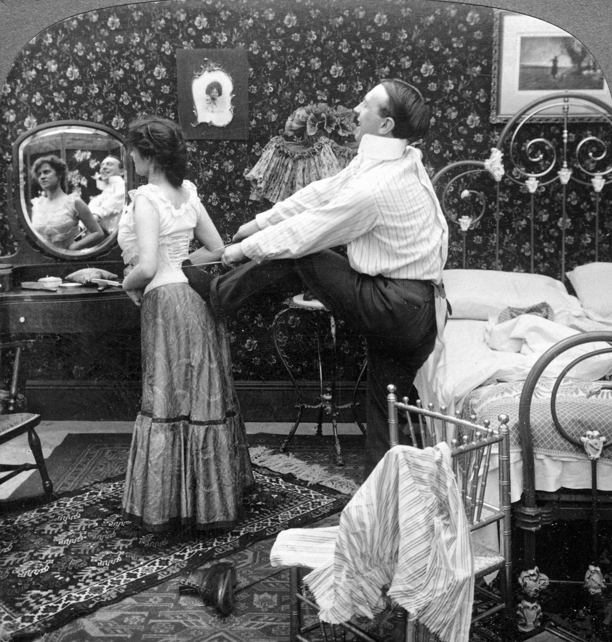 Pokonanie trudnej rafy. autorstwa American Stereoscopic Company