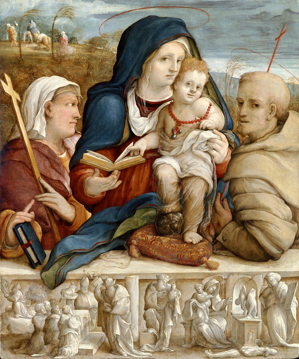 „Dziewica z Dzieciątkiem między św. Heleną a św. Franciszkiem”, ok. 1520 r autorstwa Amico Aspertini