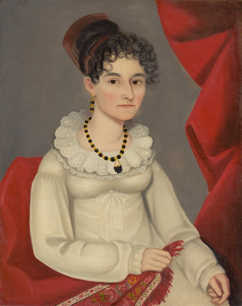 Portret Catharine Couenhoven Clark, ok. 1819-20 (olej na płótnie) autorstwa Ammi Phillips