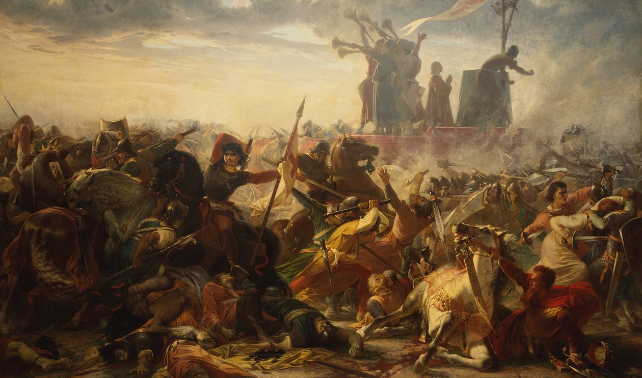 Bitwa pod Legnano, 29 maja 1176, ok. 1860 (olej na płótnie) autorstwa Amos Cassioli