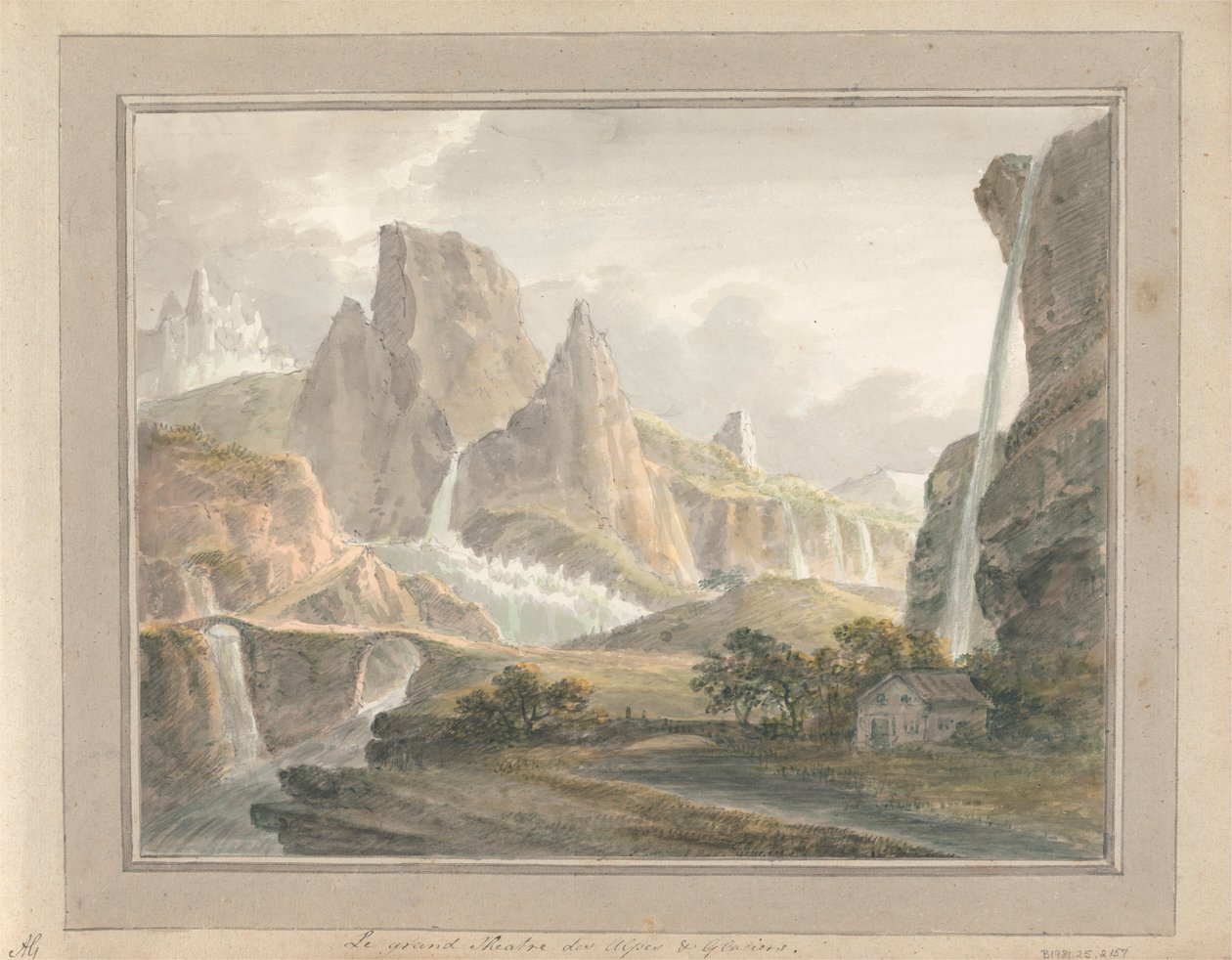 Widoki w Anglii, Szkocji i Walii: Le Grand Theatre des Alps and Glaciers autorstwa Amos Green