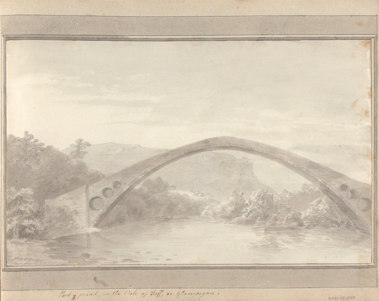 Widoki w Anglii, Szkocji i Walii: Pont Y Pridd, w Vale of Taff lub Glamorgan autorstwa Amos Green