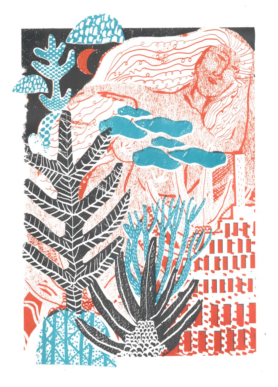 Budujemy, 2015 (sitodruk) autorstwa Amy Louise Evans