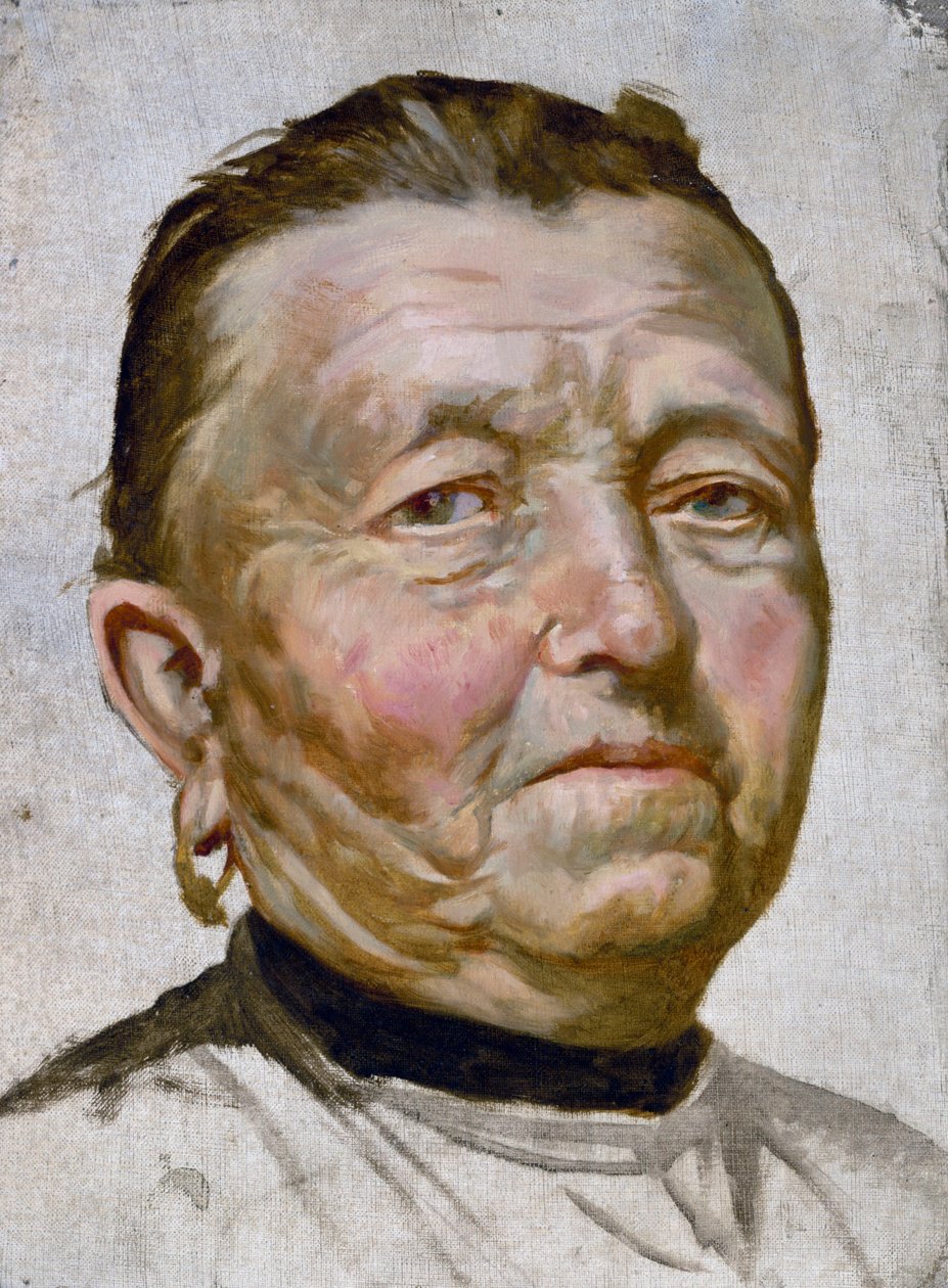 Twarz kobiety (olej na płótnie) autorstwa Anacleto Laretto