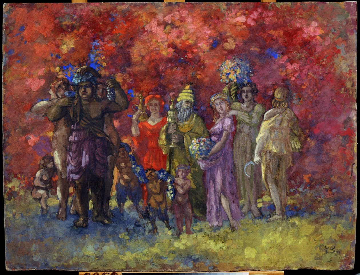 Jesień. Alegoria (jesień. Alegoria). Obraz Anatolija Afanasjewicza Arapowa (1876-1949). Olej na płótnie, 75 x 99 cm autorstwa Anatoli Afanasyevich Arapov