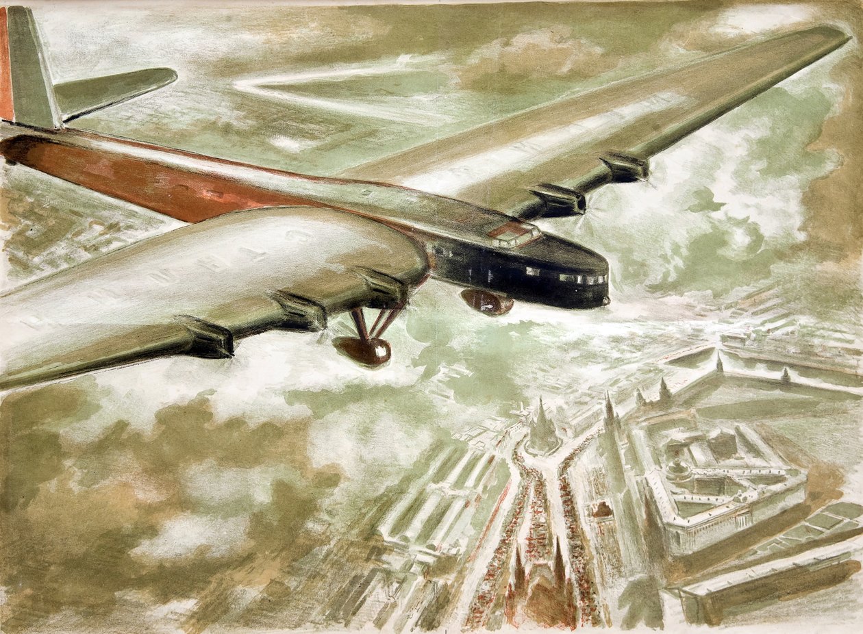 Lot nad Placem Czerwonym, 1937. autorstwa Anatoly Andreyevich Suvorov