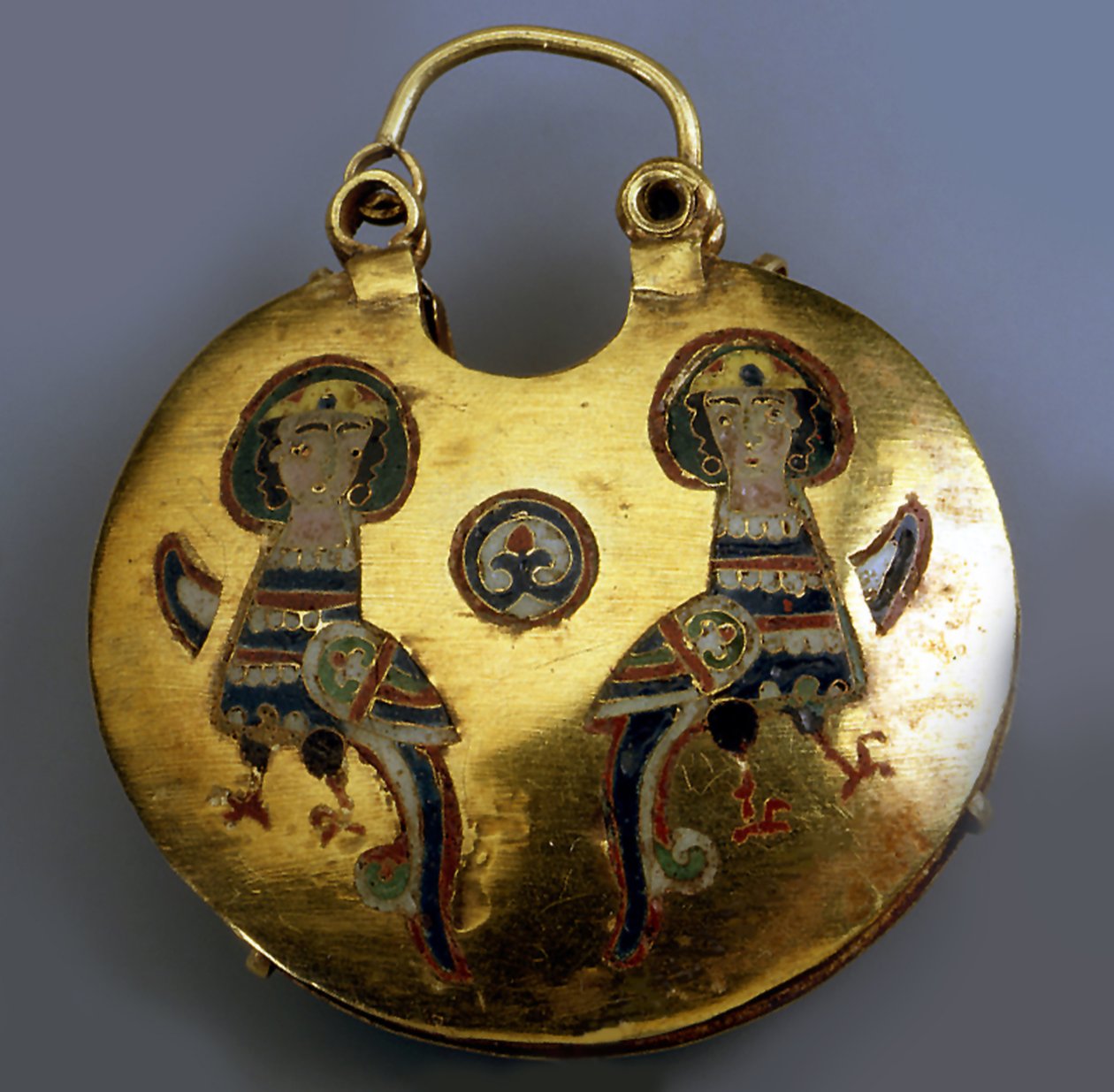 Złota zawieszka Kolt z ptakami Sirin, XI-XII w. autorstwa Ancient Russian Art