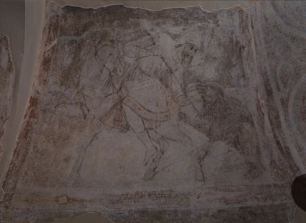 Polowanie na niedźwiedzie, XI wiek autorstwa Ancient Russian frescos
