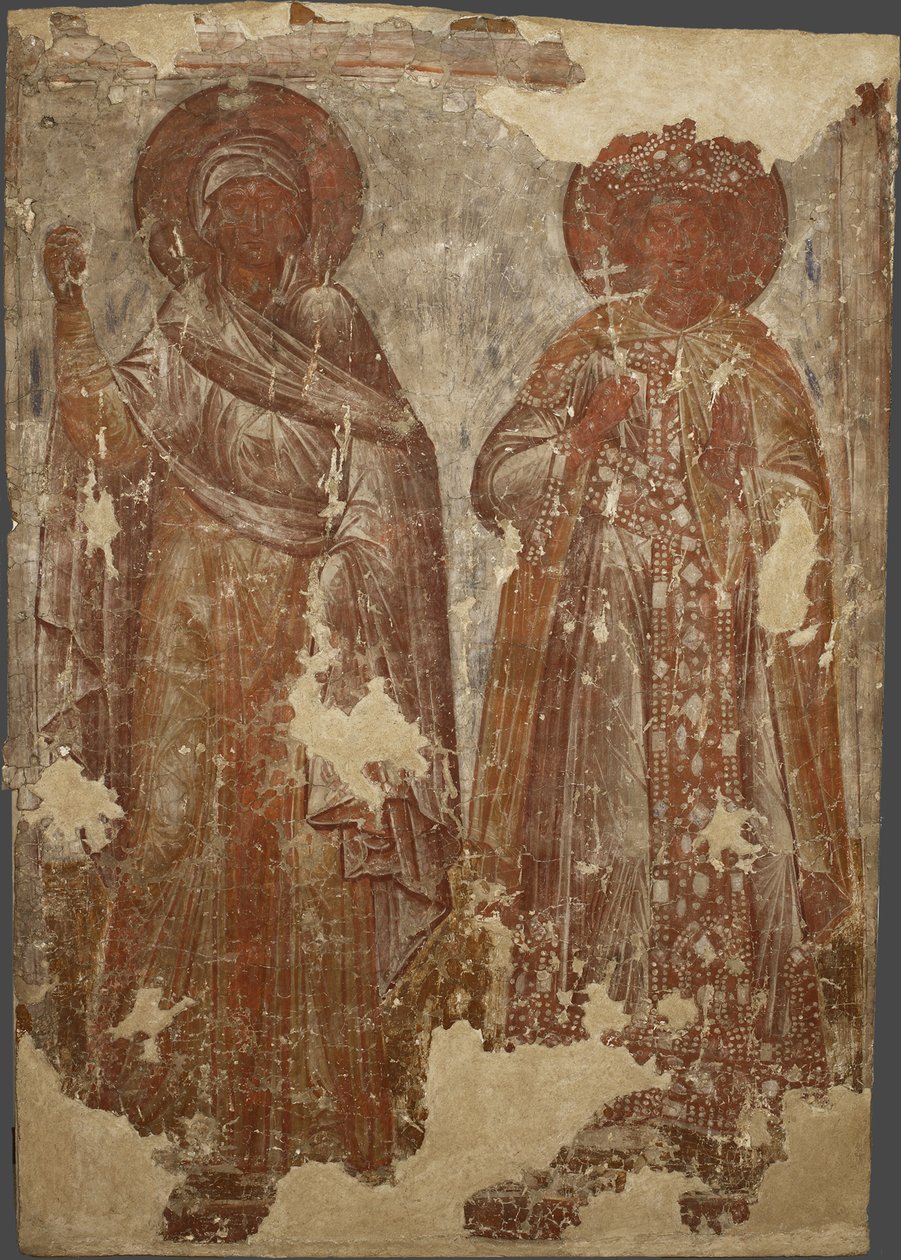 Święci Męczennicy, XIV wiek autorstwa Ancient Russian frescos