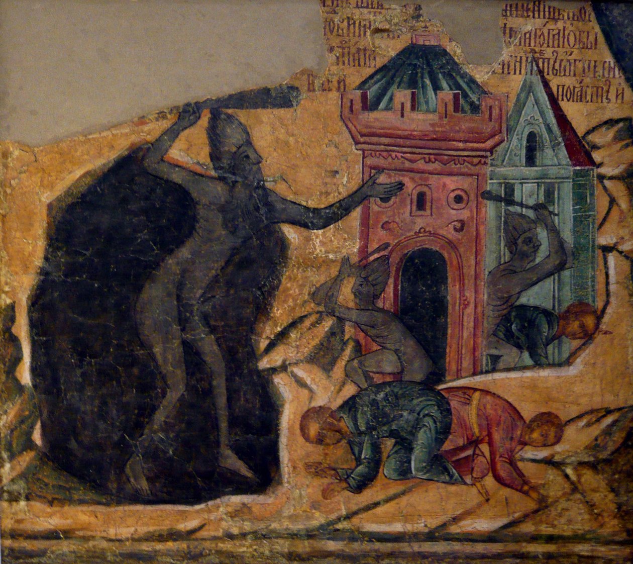Sąd Ostateczny. Fresk klasztoru Nowodziewiczy, 1654 autorstwa Ancient Russian frescos