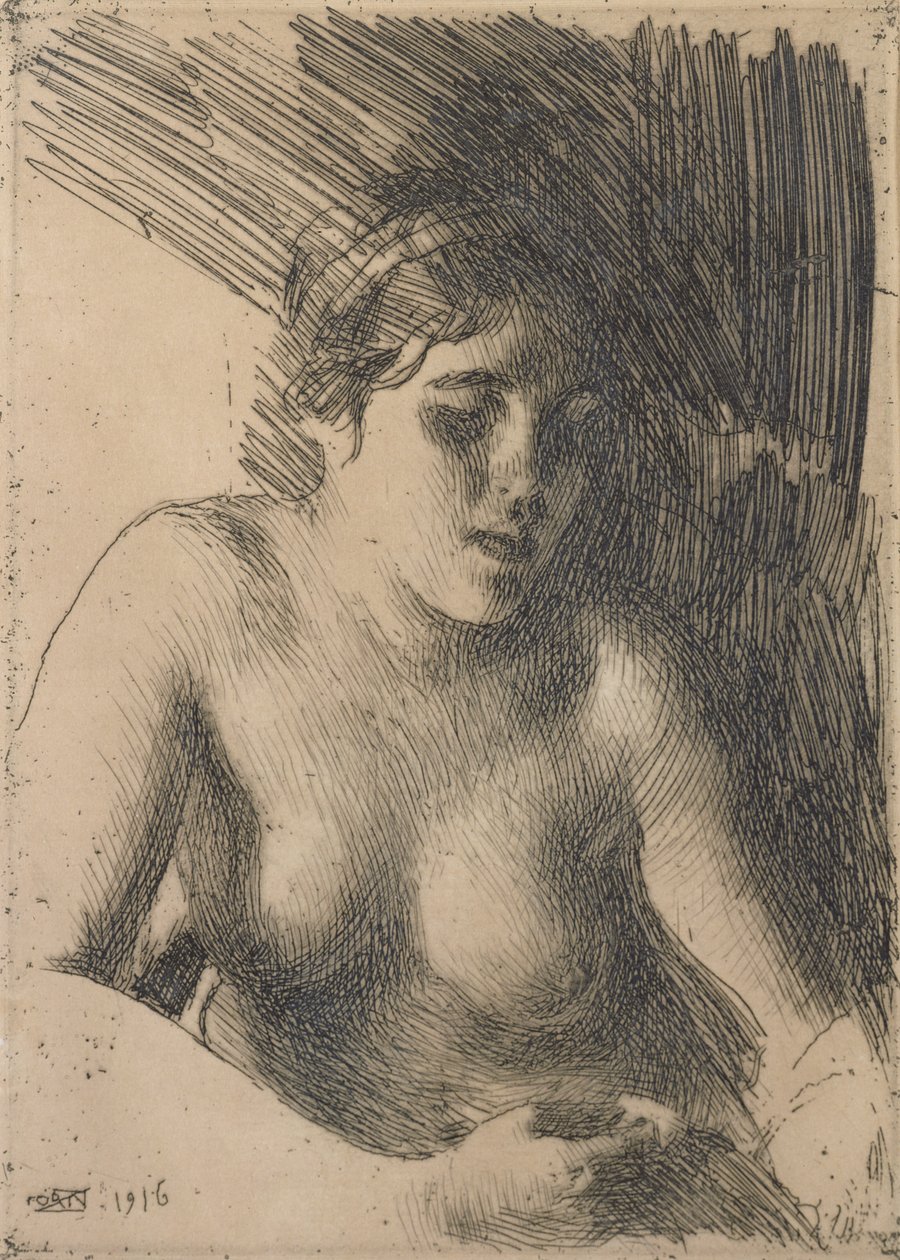Popiersie nagiej kobiety autorstwa Anders Leonard Zorn