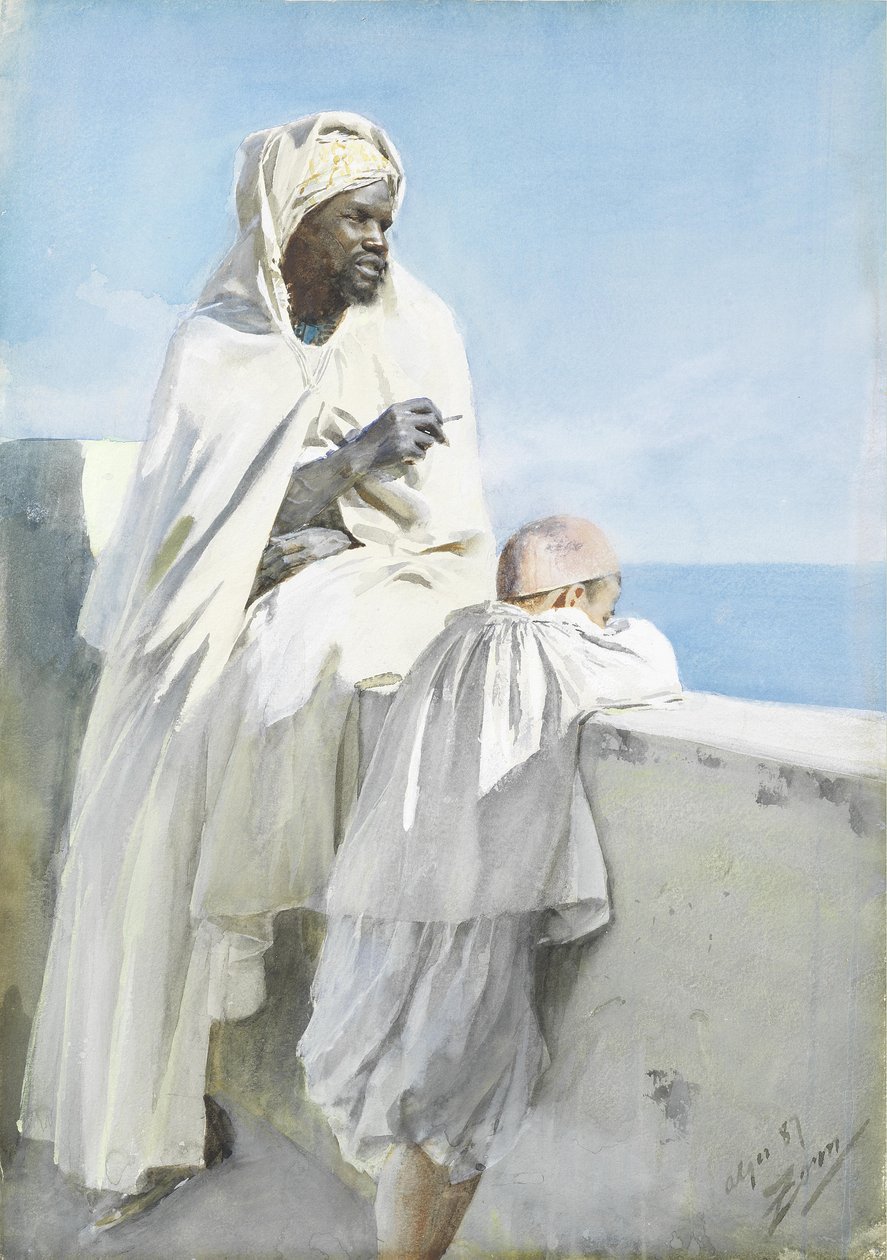 Mężczyzna i chłopiec w Algierze autorstwa Anders Leonard Zorn