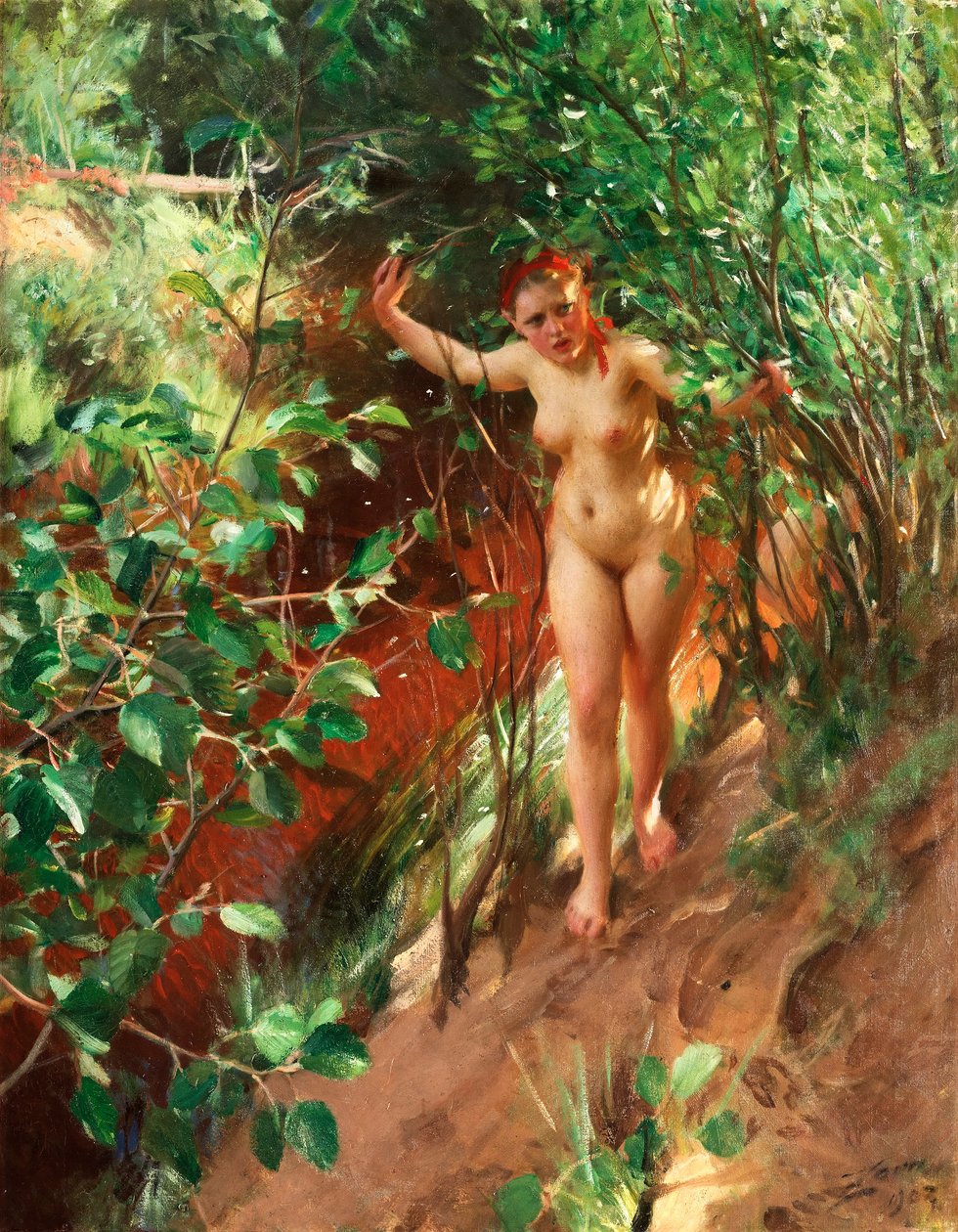 czerwony piasek autorstwa Anders Leonard Zorn