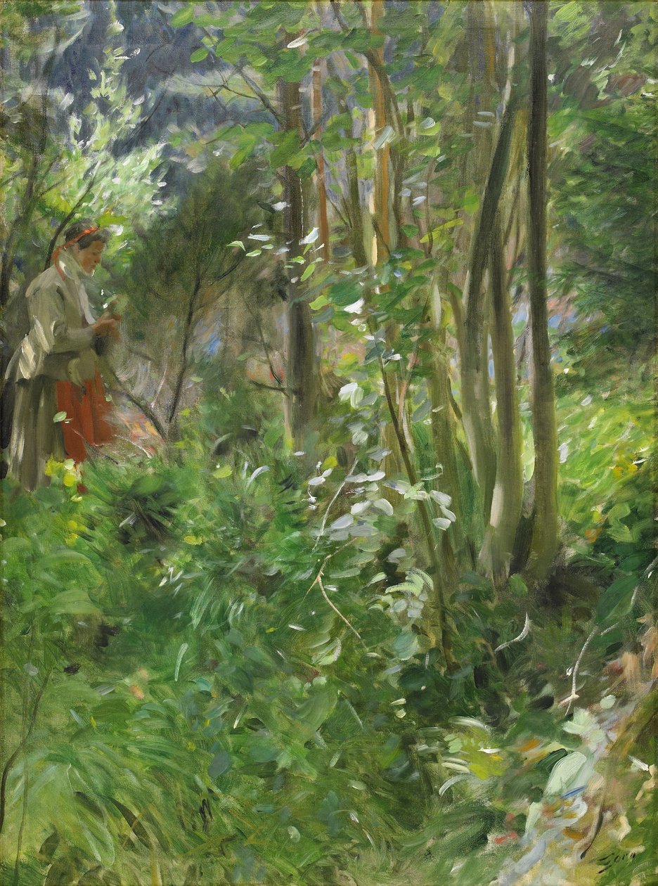 Słońce w lesie autorstwa Anders Leonard Zorn