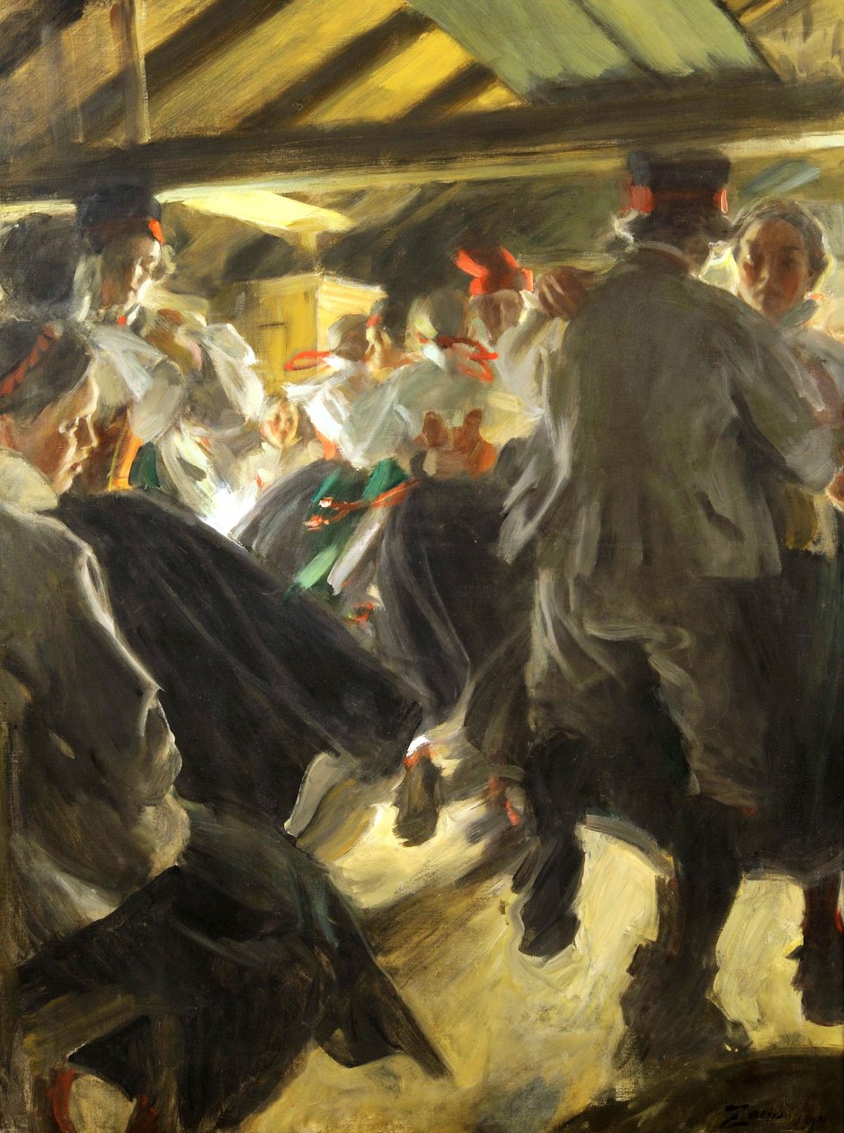 Taniec w Gopsmorkate autorstwa Anders Leonard Zorn