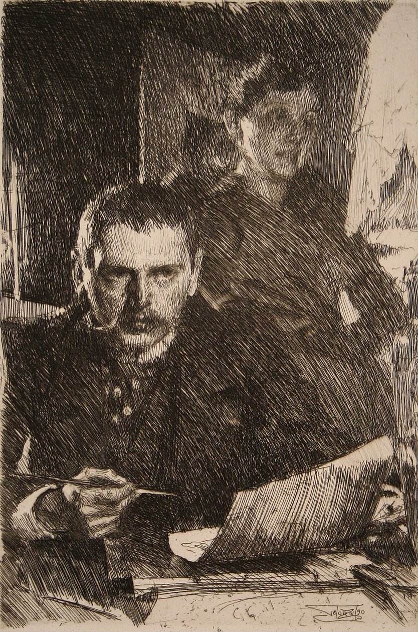 Zorn i jego żona autorstwa Anders Leonard Zorn