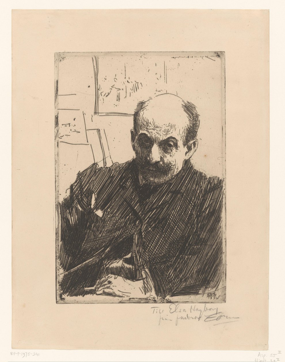 Portret Maxa Liebermanna autorstwa Anders Leonard Zorn (signed by artist)