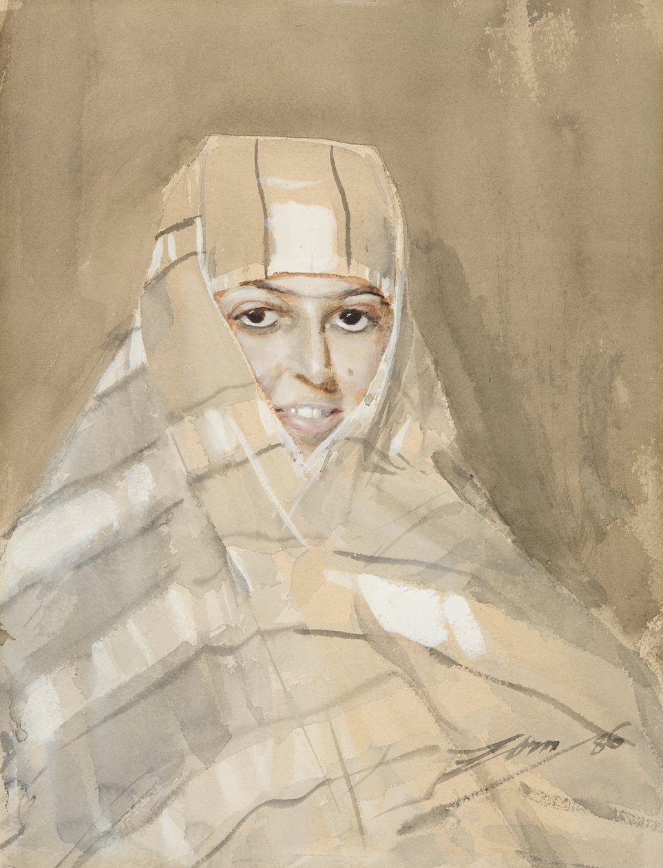 Beduinka, 1886 autorstwa Anders Leonard Zorn