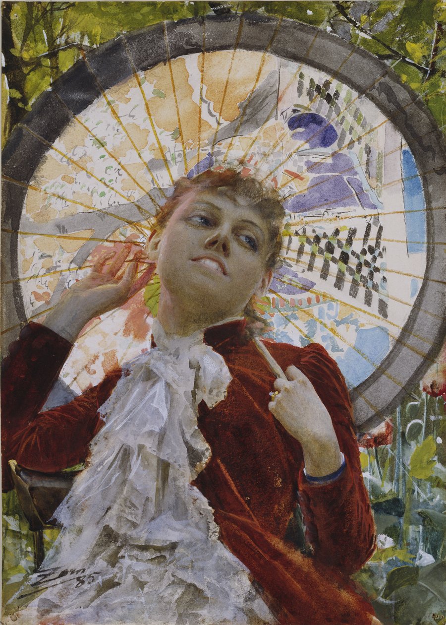 Zamki w powietrzu, 1885 (wc) autorstwa Anders Leonard Zorn