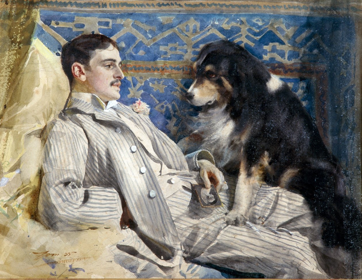 Clarence Barker (zm. 1896 – amerykański pianista i kompozytor) – Zorn, Anders Leonard (1860-1920). Akwarela na papierze, rozmiar: 35x46 autorstwa Anders Leonard Zorn