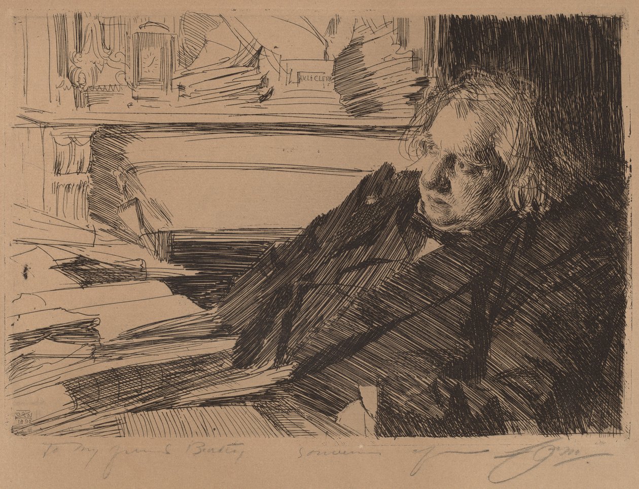 Ernesta Renana, 1892. autorstwa Anders Leonard Zorn