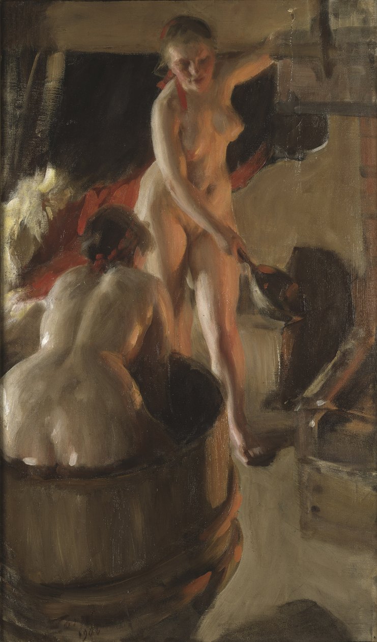 Kąpiące się dziewczyny z Dalarny, 1908 autorstwa Anders Leonard Zorn