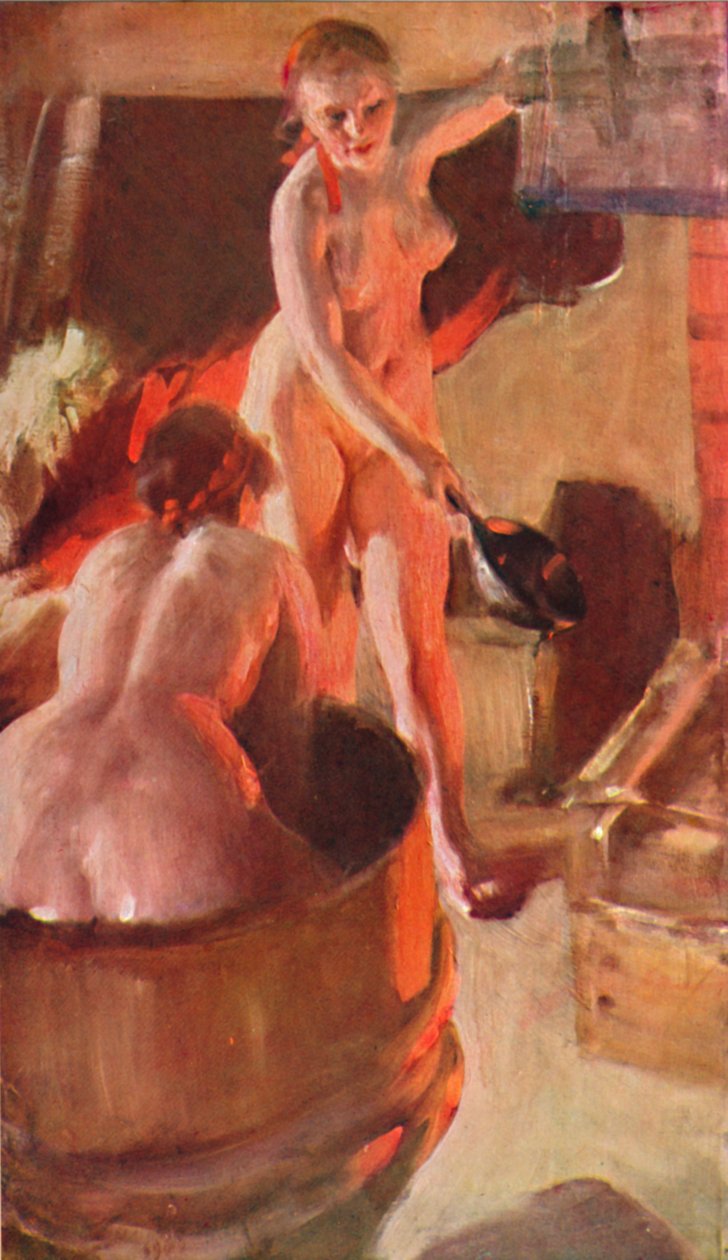 Kąpiące się dziewczyny z Dalarny, 1908, 1931 autorstwa Anders Leonard Zorn