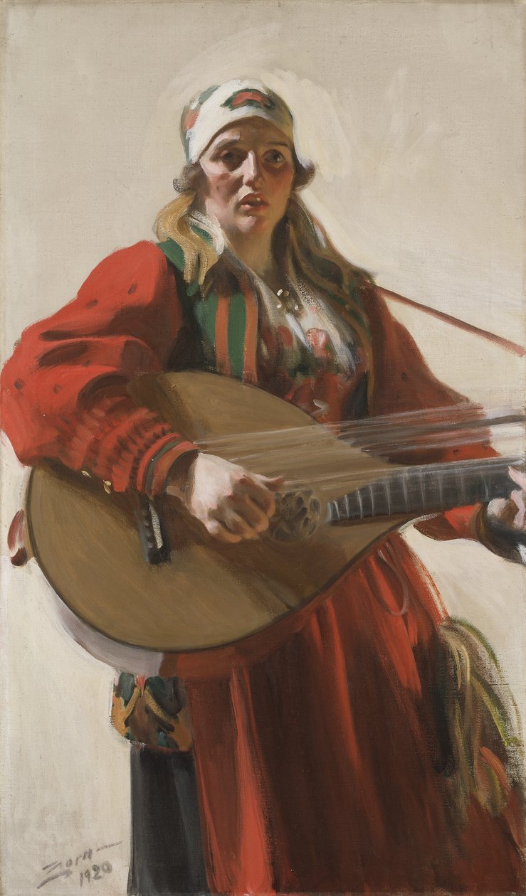 Domowe melodie, 1920 autorstwa Anders Leonard Zorn