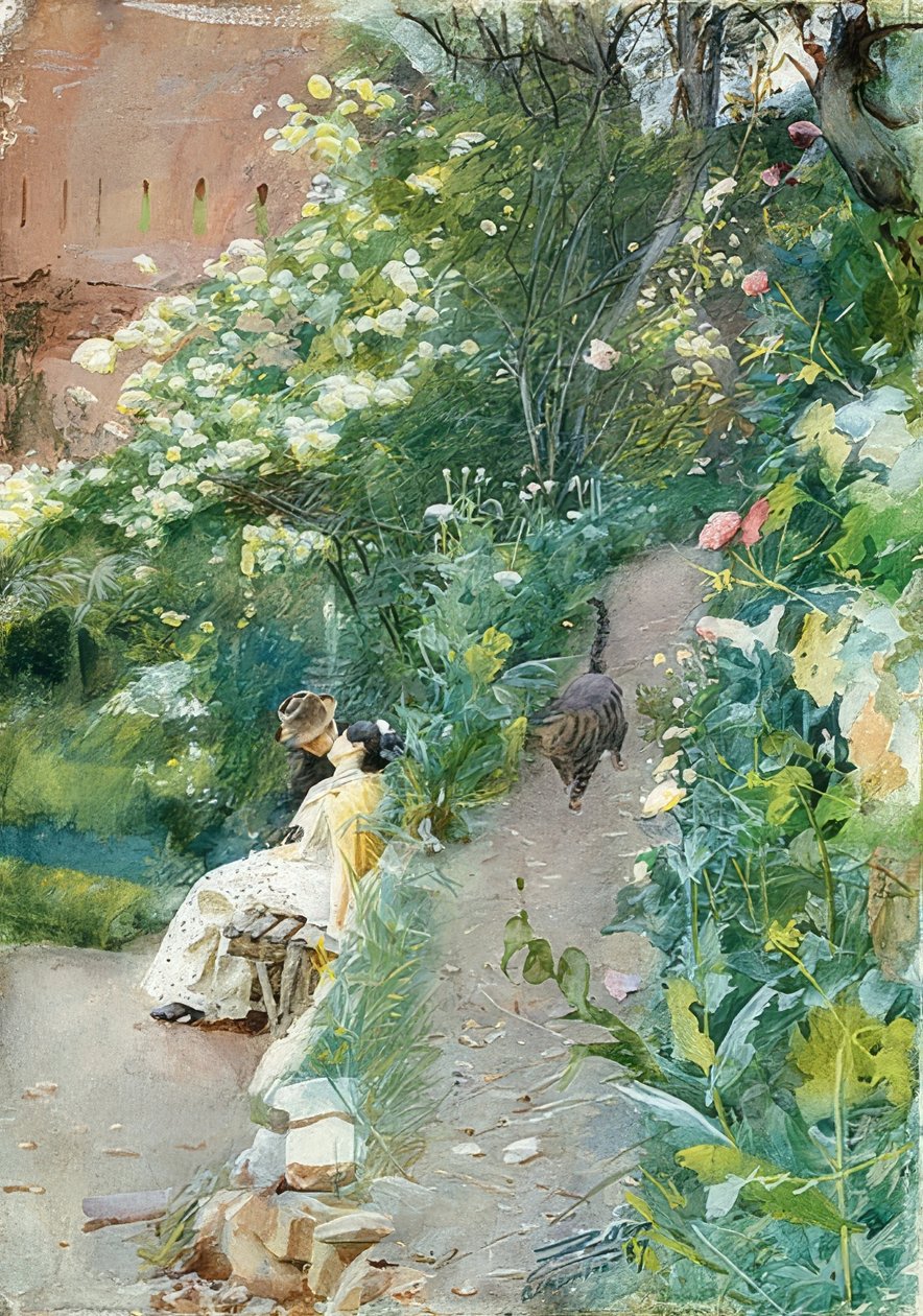 W ogrodzie Alhambry. 1887 autorstwa Anders Leonard Zorn