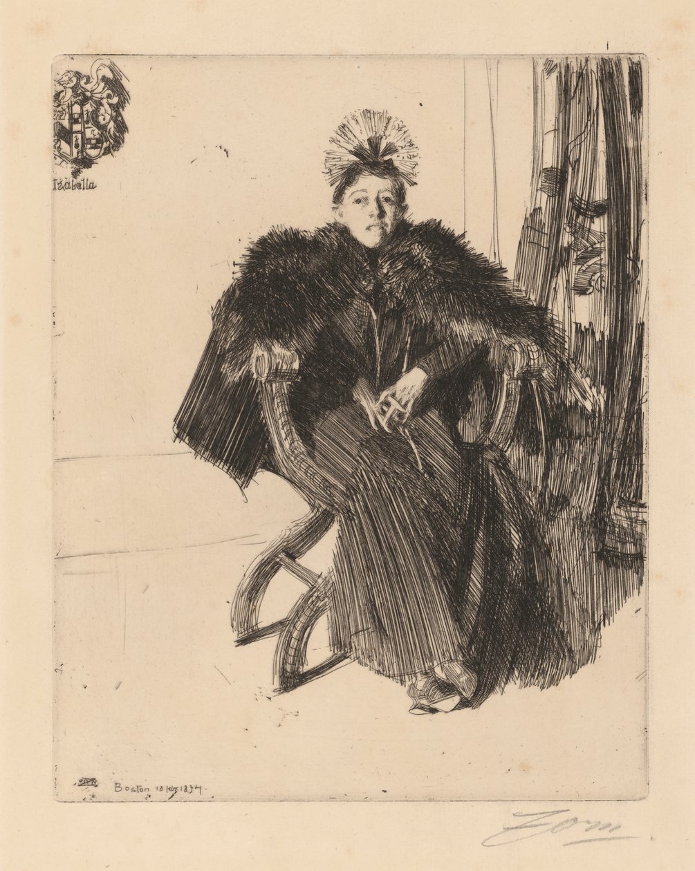 Isabella Stewart Gardner autorstwa Anders Leonard Zorn