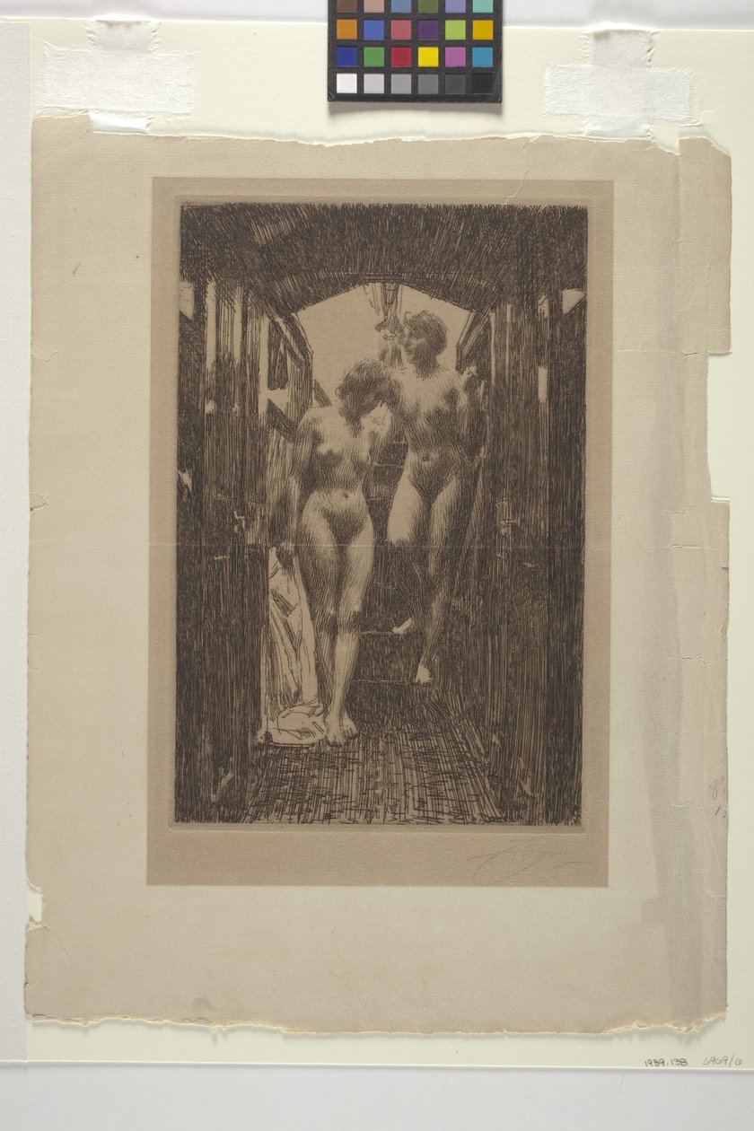 Le Cabine (akwaforta) autorstwa Anders Leonard Zorn