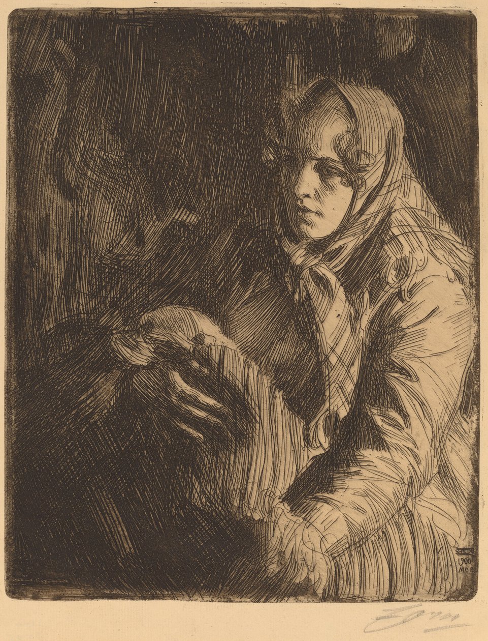 Madonna, 1900. autorstwa Anders Leonard Zorn