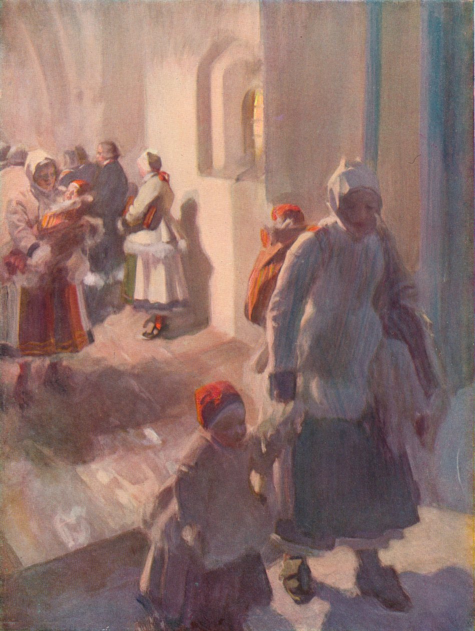 Jutrznia w Boże Narodzenie, c1912 autorstwa Anders Leonard Zorn