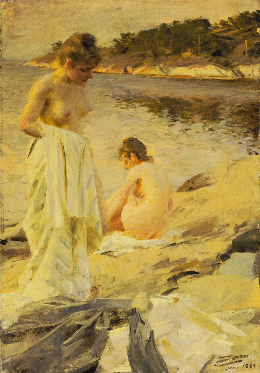 Kąpiący się, 1889 autorstwa Anders Leonard Zorn