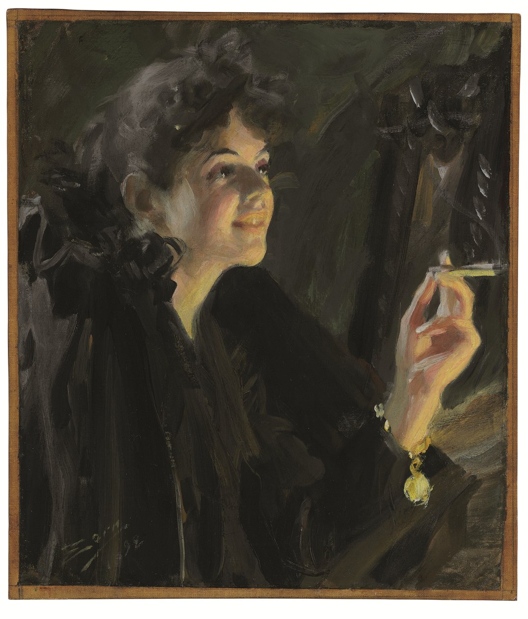 Dziewczyna z papierosem autorstwa Anders Leonard Zorn