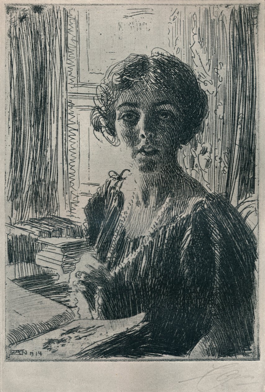 Księżniczka Małgorzata Szwedzka, 1914 autorstwa Anders Leonard Zorn