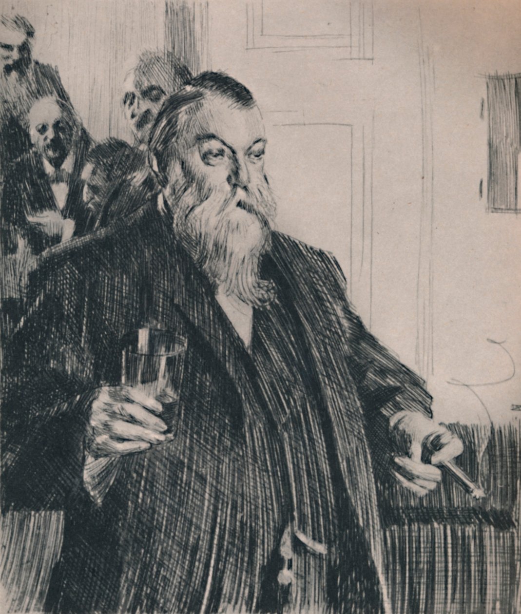 Toast, lata 90. XIX wieku, 1946. autorstwa Anders Leonard Zorn
