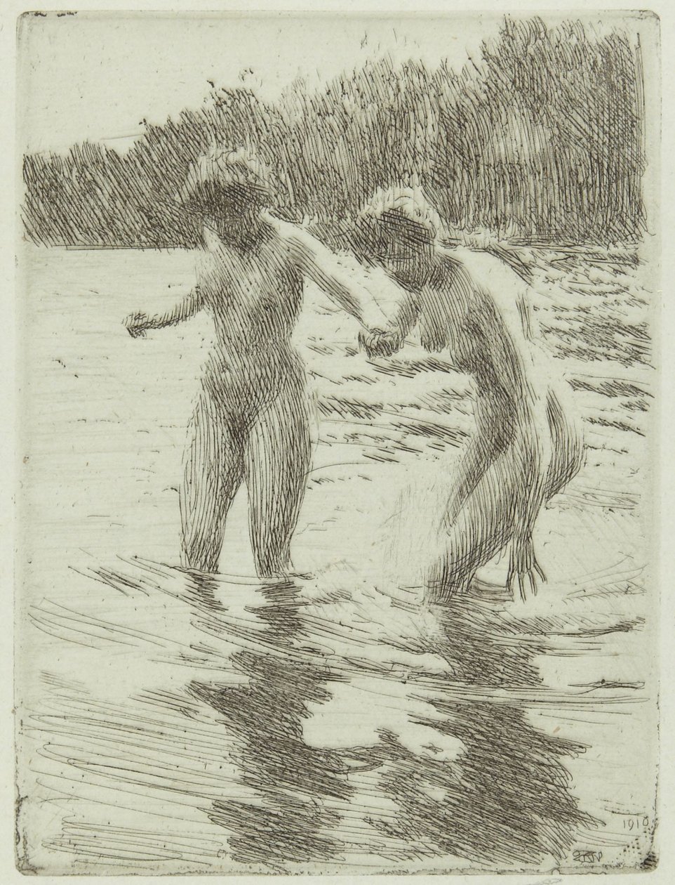 Dwie kąpiące się kobiety autorstwa Anders Leonard Zorn