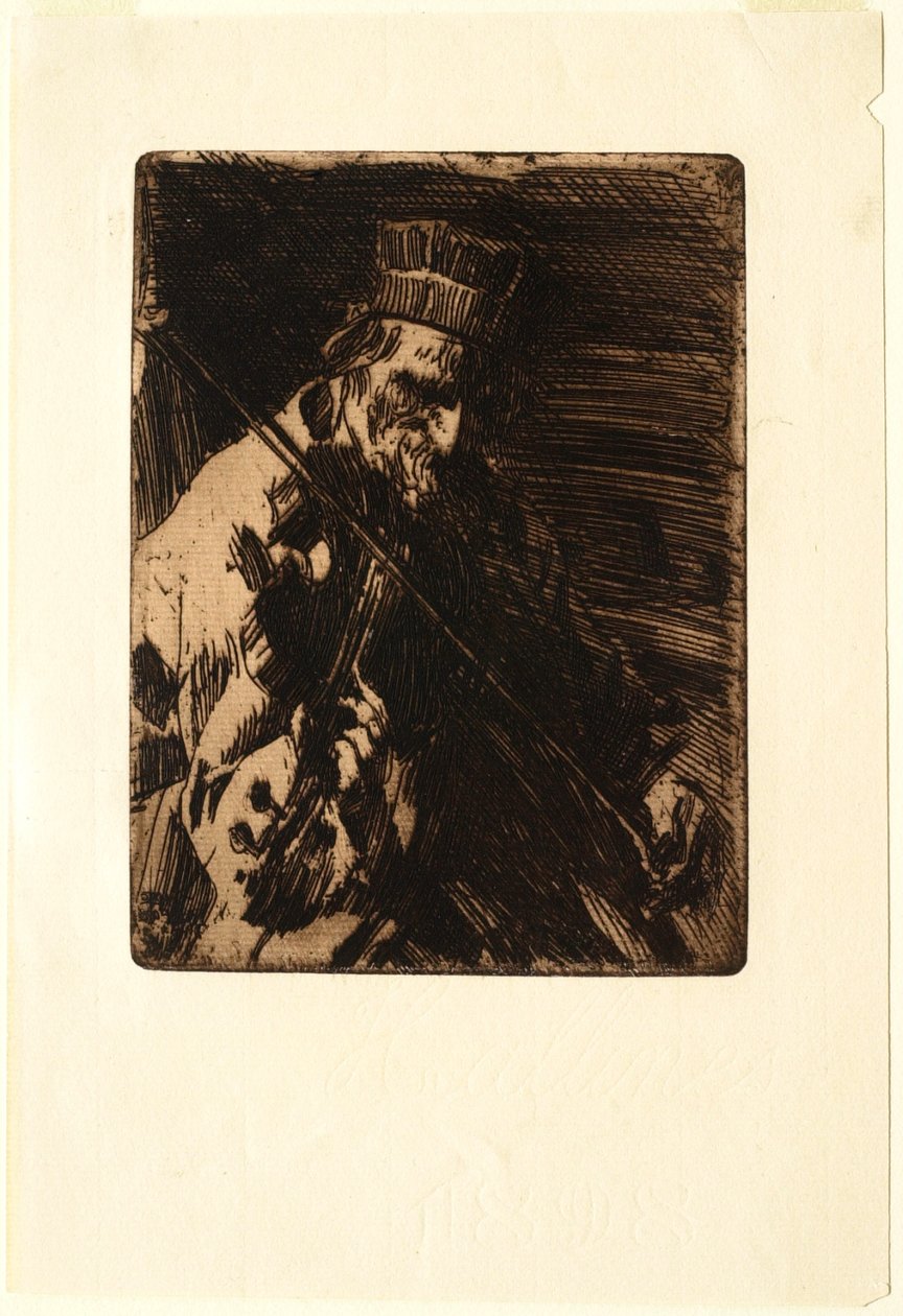 Wiejski skrzypek autorstwa Anders Leonard Zorn