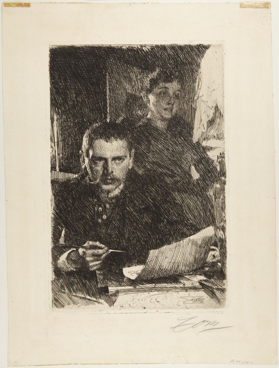 Zorn i jego żona autorstwa Anders Leonard Zorn