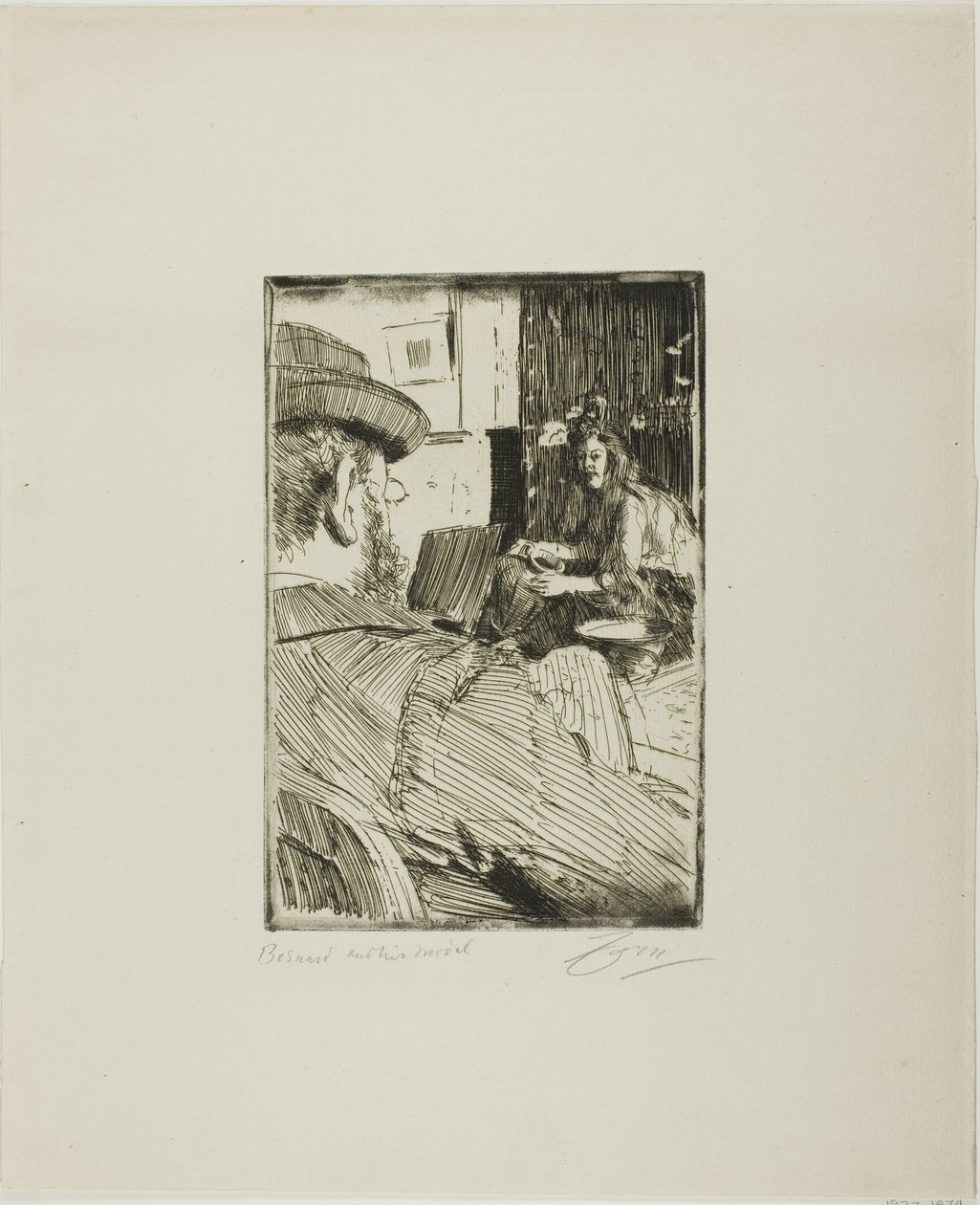 Albert Besnard i jego model autorstwa Anders Leonard Zorn