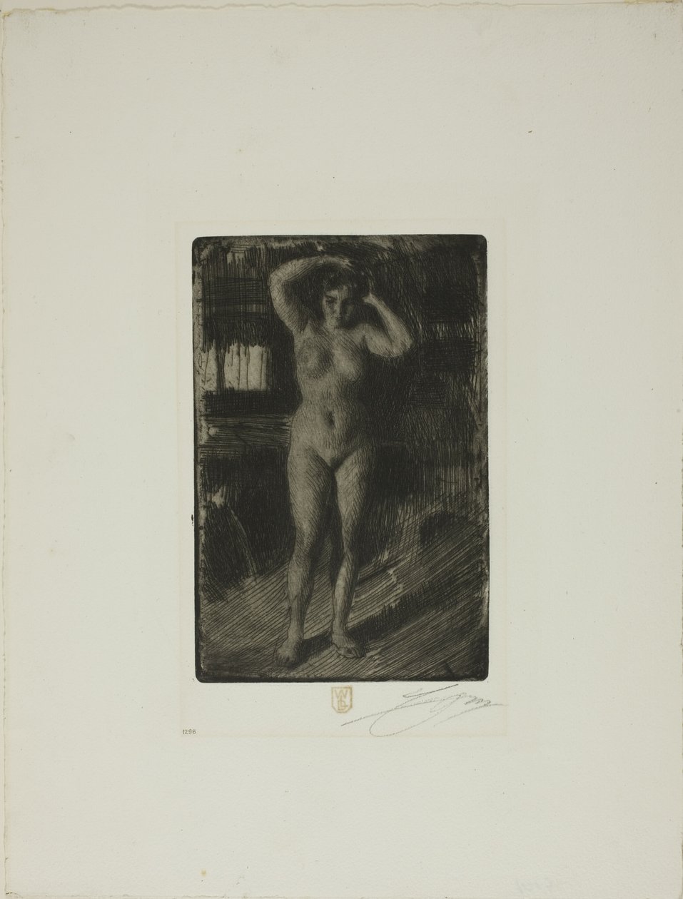 Anna robi swoje włosy autorstwa Anders Leonard Zorn