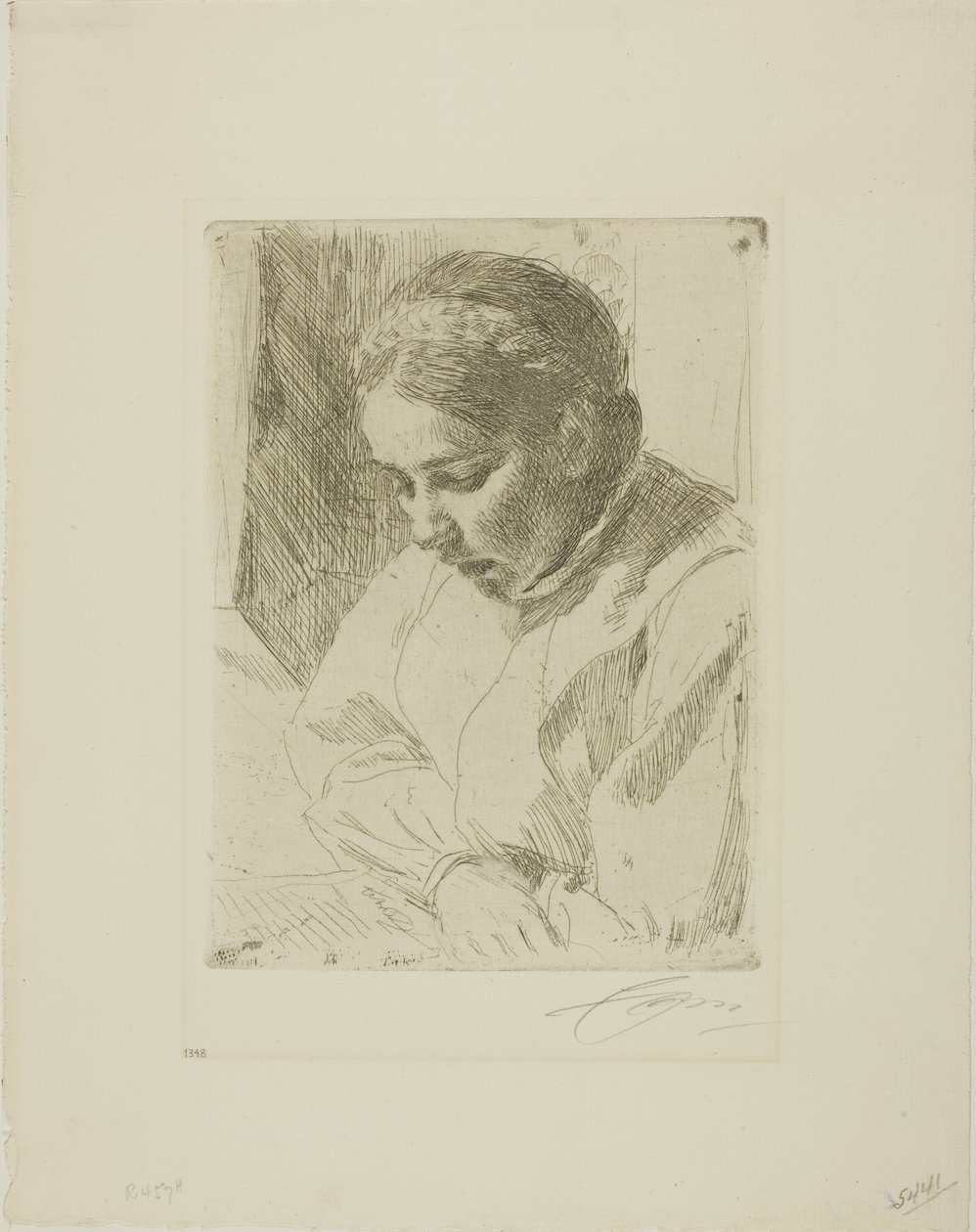 Na modlitwie autorstwa Anders Leonard Zorn