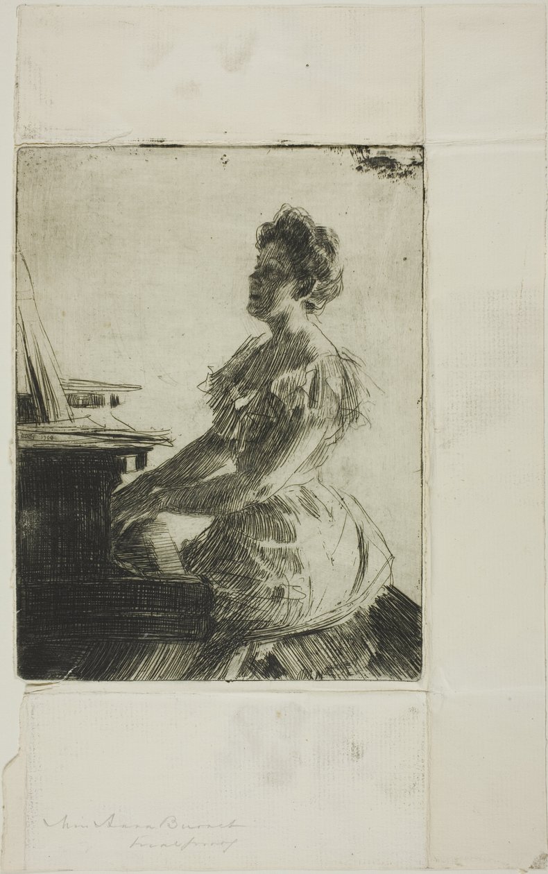 Przy fortepianie autorstwa Anders Leonard Zorn